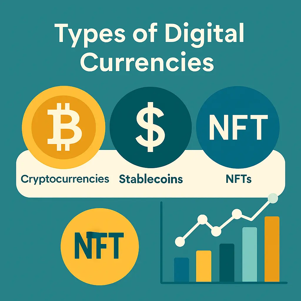 انواع العملات الرقمية