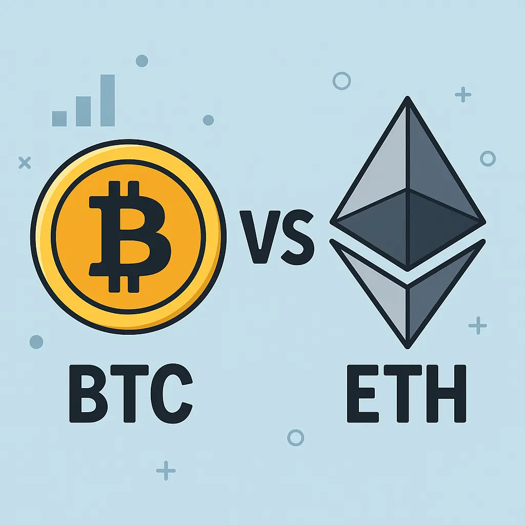الفرق بين BTC و ETH