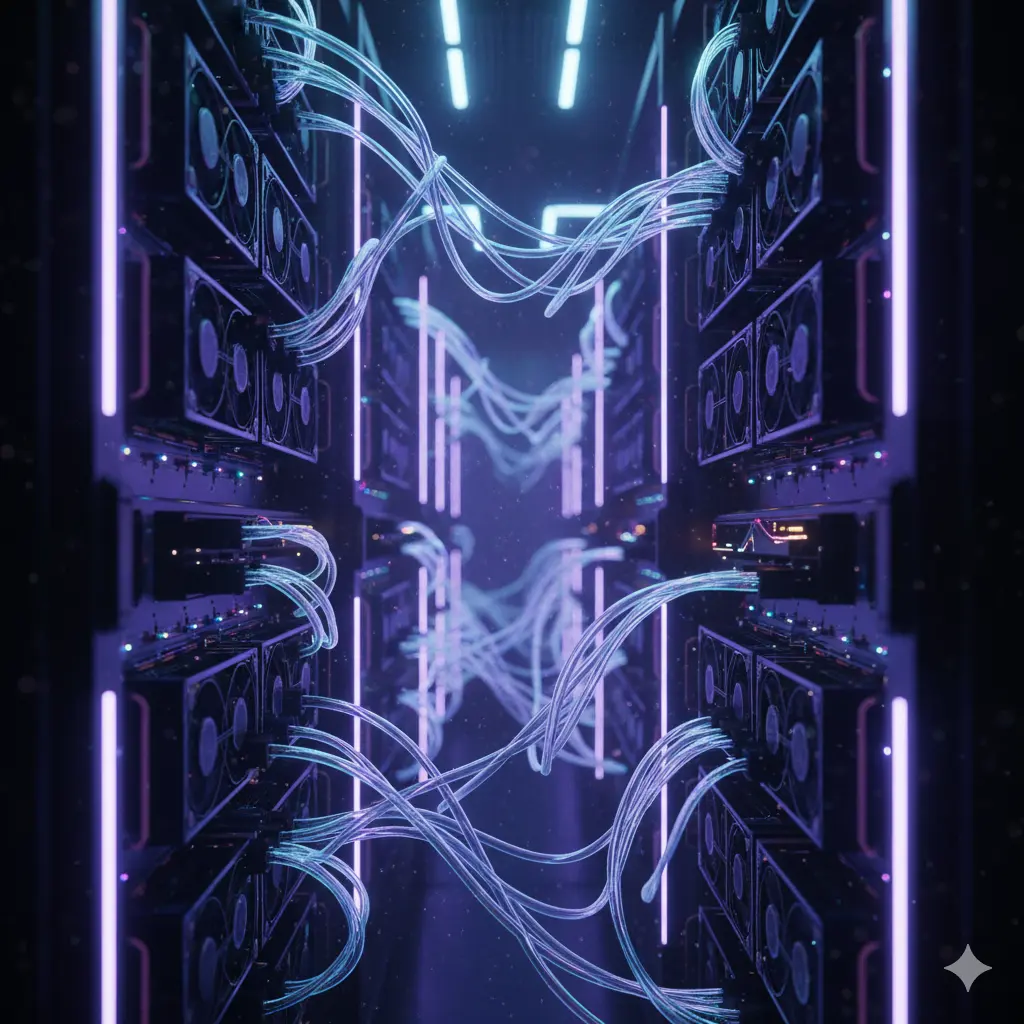 ممر مليء بأجهزة الكمبيوتر المتطورة